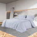 VidaXL Dekbedovertrekset 225x220 cm katoen grijs