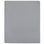 Vidaxl hoeslaken jersey 140x200 cm katoen grijs