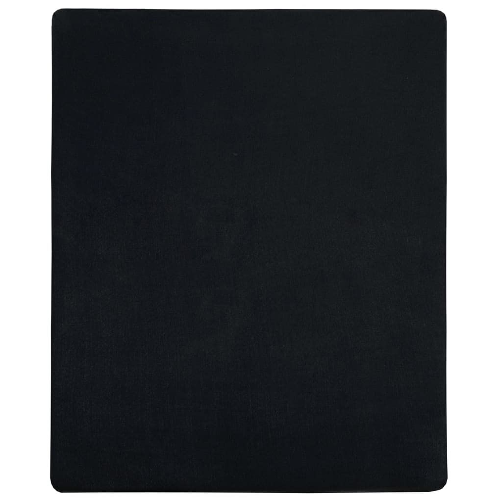 Vidaxl hoeslakens 2 st jersey 100x200 cm katoen zwart