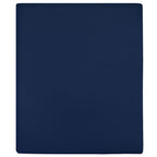 Vidaxl hoeslaken jersey 90x200 cm katoen marineblauw