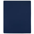 Vidaxl hoeslakens 2 st jersey 140x200 cm katoen marineblauw