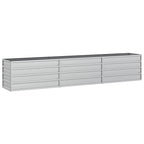 Vidaxl plantenbak verhoogd 240x40x45 cm gegalvaniseerd staal zilver