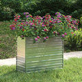 Vidaxl plantenbak verhoogd 100x40x77 cm gegalvaniseerd staal zilver