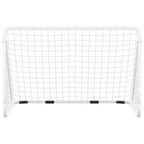 Vidaxl voetbaldoel met net 180x90x120 cm staal wit