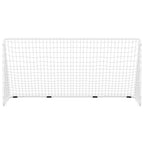 Vidaxl voetbaldoel met net 366x122x182 cm staal wit