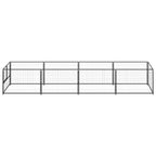 Vidaxl hondenkennel 4 m² staal zwart
