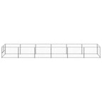 VidaXL Hondenkennel 6 m² staal zilverkleurig