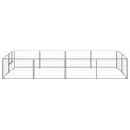 Vidaxl hondenkennel 8 m² staal zilverkleurig