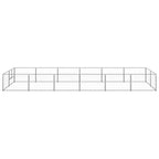 VidaXL Hondenkennel 12 m² staal zilverkleurig