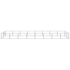 VidaXL Hondenkennel 16 m² staal zilverkleurig