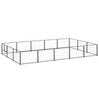 VidaXL Hondenkennel 15 m² staal zwart