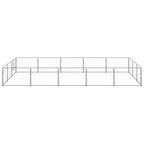 VidaXL Hondenkennel 15 m² staal zilverkleurig