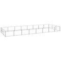 VidaXL Hondenkennel 24 m² staal zilverkleurig