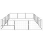 VidaXL Hondenkennel 24 m² staal zilverkleurig