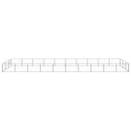 VidaXL Hondenkennel 30 m² staal zilverkleurig