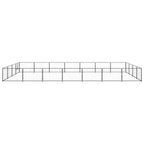 VidaXL Hondenkennel 28 m² staal zwart