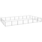 VidaXL Hondenkennel 28 m² staal zilverkleurig
