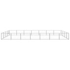 VidaXL Hondenkennel 28 m² staal zilverkleurig