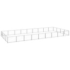 VidaXL Hondenkennel 36 m² staal zilverkleurig