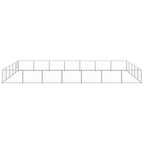 VidaXL Hondenkennel 35 m² staal zilverkleurig