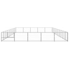 VidaXL Hondenkennel 50 m² staal zilverkleurig