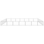 VidaXL Hondenkennel 42 m² staal zilverkleurig