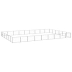 VidaXL Hondenkennel 54 m² staal zilverkleurig