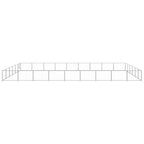 VidaXL Hondenkennel 54 m² staal zilverkleurig