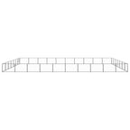 VidaXL Hondenkennel 70 m² staal zwart