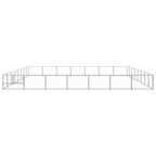 VidaXL Hondenkennel 56 m² staal zilverkleurig