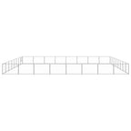 VidaXL Hondenkennel 64 m² staal zilverkleurig