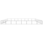 VidaXL Hondenkennel 64 m² staal zilverkleurig