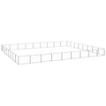 VidaXL Hondenkennel 72 m² staal zilverkleurig