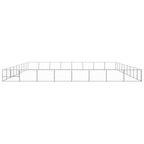VidaXL Hondenkennel 72 m² staal zilverkleurig