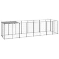 VidaXL Hondenkennel 4,84 m² staal zilverkleurig