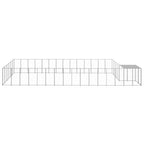 VidaXL Hondenkennel 26,62 m² staal zilverkleurig