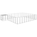 VidaXL Hondenkennel 25,41 m² staal zilverkleurig