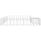 VidaXL Hondenkennel 25,41 m² staal zilverkleurig