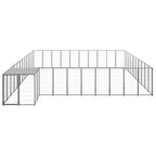VidaXL Hondenkennel 31,46 m² staal zwart