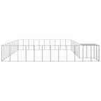 VidaXL Hondenkennel 31,46 m² staal zilverkleurig