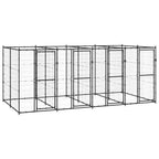 VidaXL Hondenkennel 9,68 m² staal