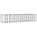 VidaXL Hondenkennel 19,36 m² staal