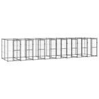 VidaXL Hondenkennel 19,36 m² staal