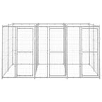 VidaXL Hondenkennel 7,26 m² gegalvaniseerd staal