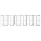 VidaXL Hondenkennel 14,52 m² gegalvaniseerd staal