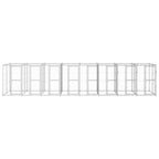 VidaXL Hondenkennel 19,36 m² gegalvaniseerd staal