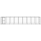 VidaXL Hondenkennel met dak 21,78 m² staal