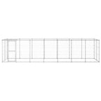 VidaXL Hondenkennel met dak 16,94 m² gegalvaniseerd staal