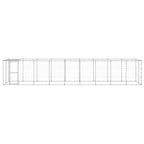 VidaXL Hondenkennel met dak 21,78 m² gegalvaniseerd staal