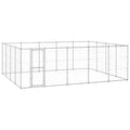 VidaXL Hondenkennel 24,2 m² gegalvaniseerd staal